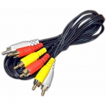 Интерфейсный кабель, SHIP, SH8053-1.5P, RCA, (тюльпаны, аудио-видео-звук), Пол. пакет, 1.5 м, Чёрный